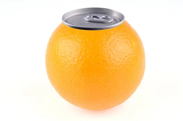 Концепция Апельсиновой Соды Белом Фоне — стоковое фото