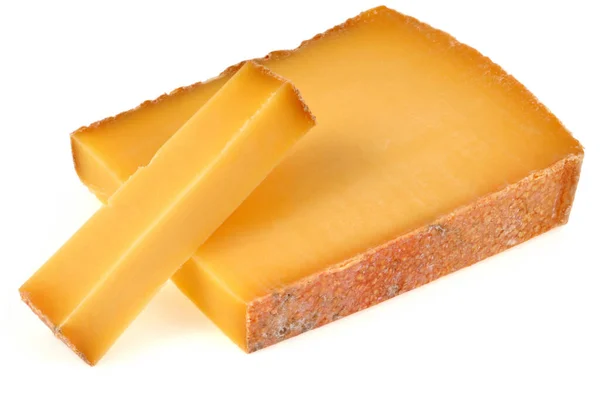 Comte Cheese Close Sur Fond Blanc — Photo