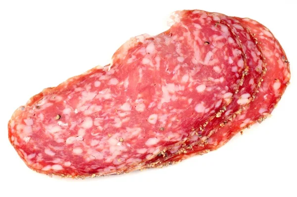 Kusy Pepřového Steaku Zblízka Bílém Pozadí — Stock fotografie