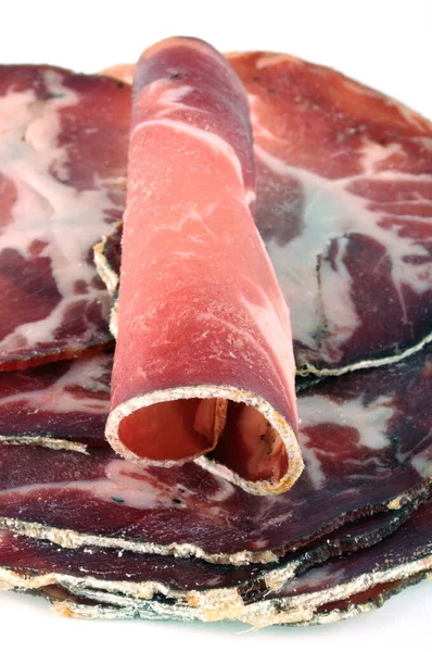 Coppa Fette Vicino Sfondo Bianco — Foto Stock