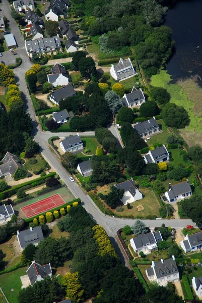 Aerial View Housing Estate Plumergat Morbihan — Stock Photo, Image