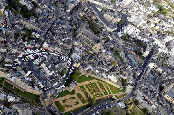 Luchtfoto Van Stad Vannes Bretagne — Stockfoto