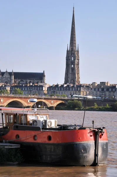 Bordeaux Daki Saint Andre Katedrali Garonne Kıyısından Görüldü — Stok fotoğraf