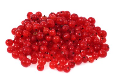 Kırmızı üzümler beyaz arkaplanı kapatır