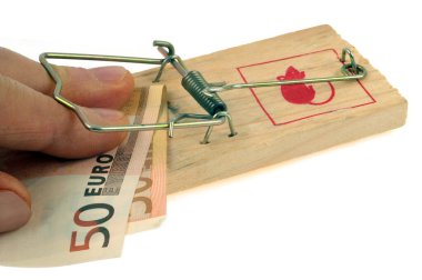 Fare kapanına yakalanan hırsız. 