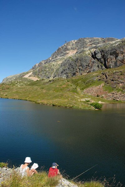 Lake Besson at Alpe d'Huez in summer 