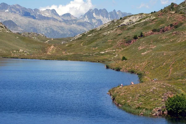Lago Besson Alpe Huez Verano — Foto de Stock