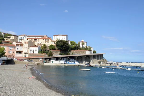 Spiaggia Cerbere Nei Pirenei Orientali — Foto Stock