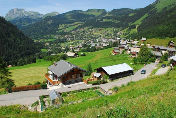 Byn Chatel Haute Savoie Franska Alperna — Stockfoto