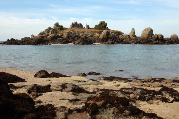 Grande Greve Strand Chausey Szigetén Normandiában — Stock Fotó