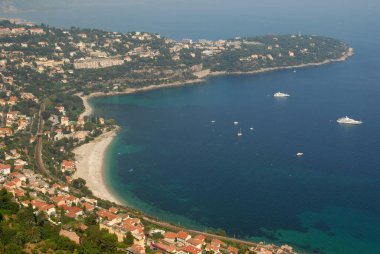 Beausoleil plajı ve Fransız Rivierası 'ndaki Cap-Martin.
