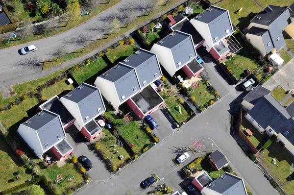 Aerial View Housing Estate Saint Ave Brittany — Stock Photo, Image