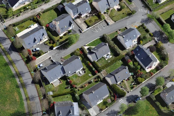 Aerial View Housing Estate Saint Ave Brittany — Stock Photo, Image