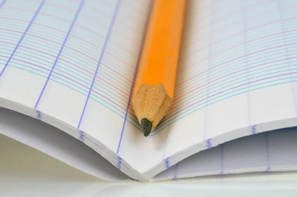 Pencil Pages School Notebook — Stock Photo, Image