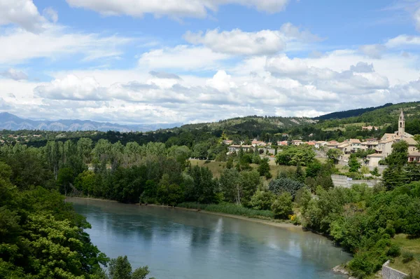 Durance Περνά Στο Sisteron Στην Alpes Haute Provence — Φωτογραφία Αρχείου