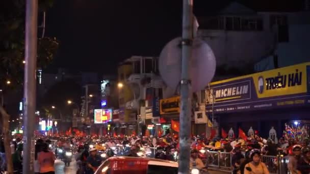 Chi Minh City Vietnam 2019 Equipo Fútbol Vietnamita Gana Final — Vídeo de stock