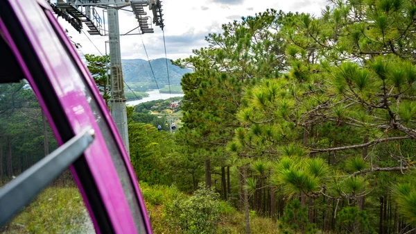 Vista Teleférico Robin Hill Truc Lam Dalat Vietnã Vista Aérea — Fotografia de Stock