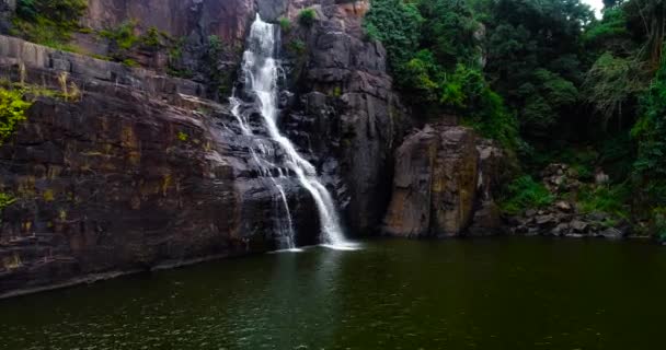 Luftaufnahmen Von Schönen Pongour Wasserfall Vietnam Lat City Drone Ansicht — Stockvideo