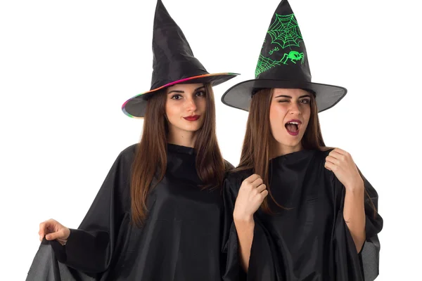 Mladí cheeful ženy ve stylu halloween — Stock fotografie