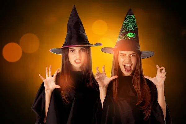 Beauty women in halloween style — Stock Photo, Image