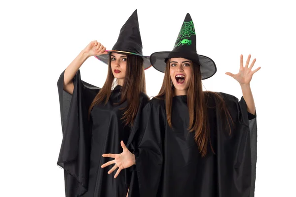 Young cute women in halloween style — Stock Photo, Image
