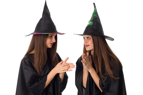 Charmante junge Mädchen im Halloween-Stil — Stockfoto