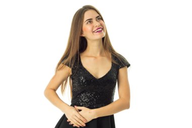 gülümseyerek mor dudaklar esmer kız