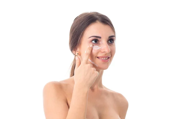 Young girl takes care her skin. — Stock Photo, Image