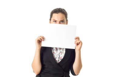 üniformalı kadın beyaz eller afişinde ile