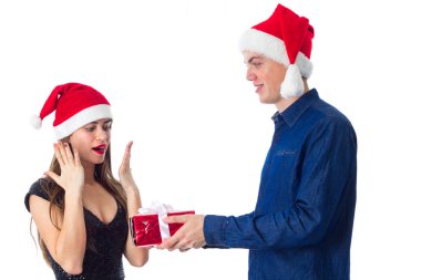 aşık çift Noel kutlaması