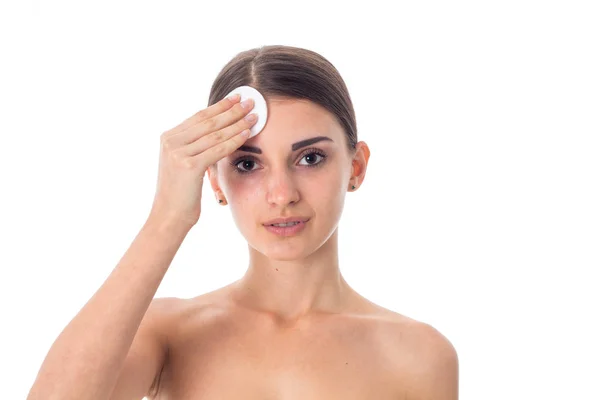 Young girl takes care her skin. — Stock Photo, Image