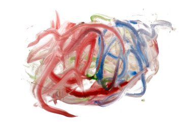 soyut suluboya leke üzerinde izole beyaz arka plan