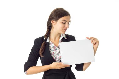 üniformalı kadın beyaz eller afişinde ile