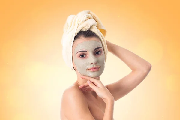 Young girl takes care her skin. — Stock Photo, Image