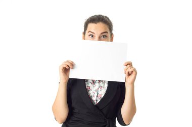 üniformalı kadın beyaz eller afişinde ile