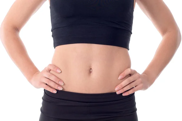 Flachen Bauch schöne junge athletische Mädchen — Stockfoto