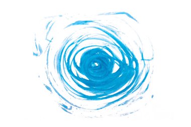 Mavi yuvarlak arka el yapımı plan