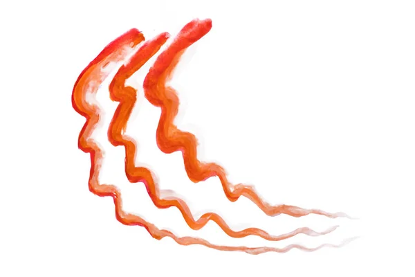 Orange akvarell abstrakt handgjorda linjerna — Stockfoto