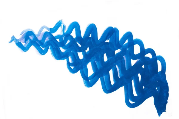 Handgjorda blå vattenfärg abstrakt linjer — Stockfoto