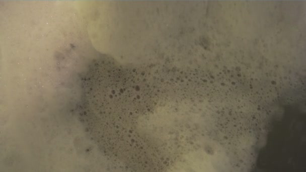 Sexy redondo hembra nalgas en baño con espuma — Vídeos de Stock