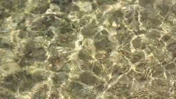 Klart havsvatten med vågor — Stockvideo