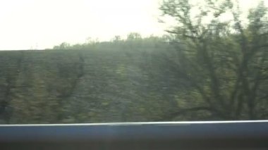 Yeşil alanlar ve ağaçlar yol görünümünü