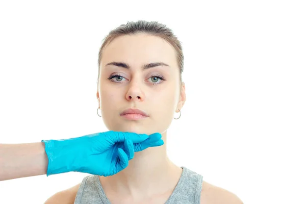 Horizontal retrato encantadoras chicas en el médico —  Fotos de Stock