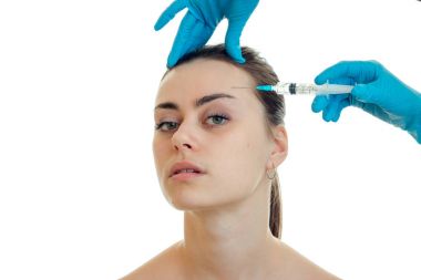 bir yakın çekim portre ciddi genç kız doktor