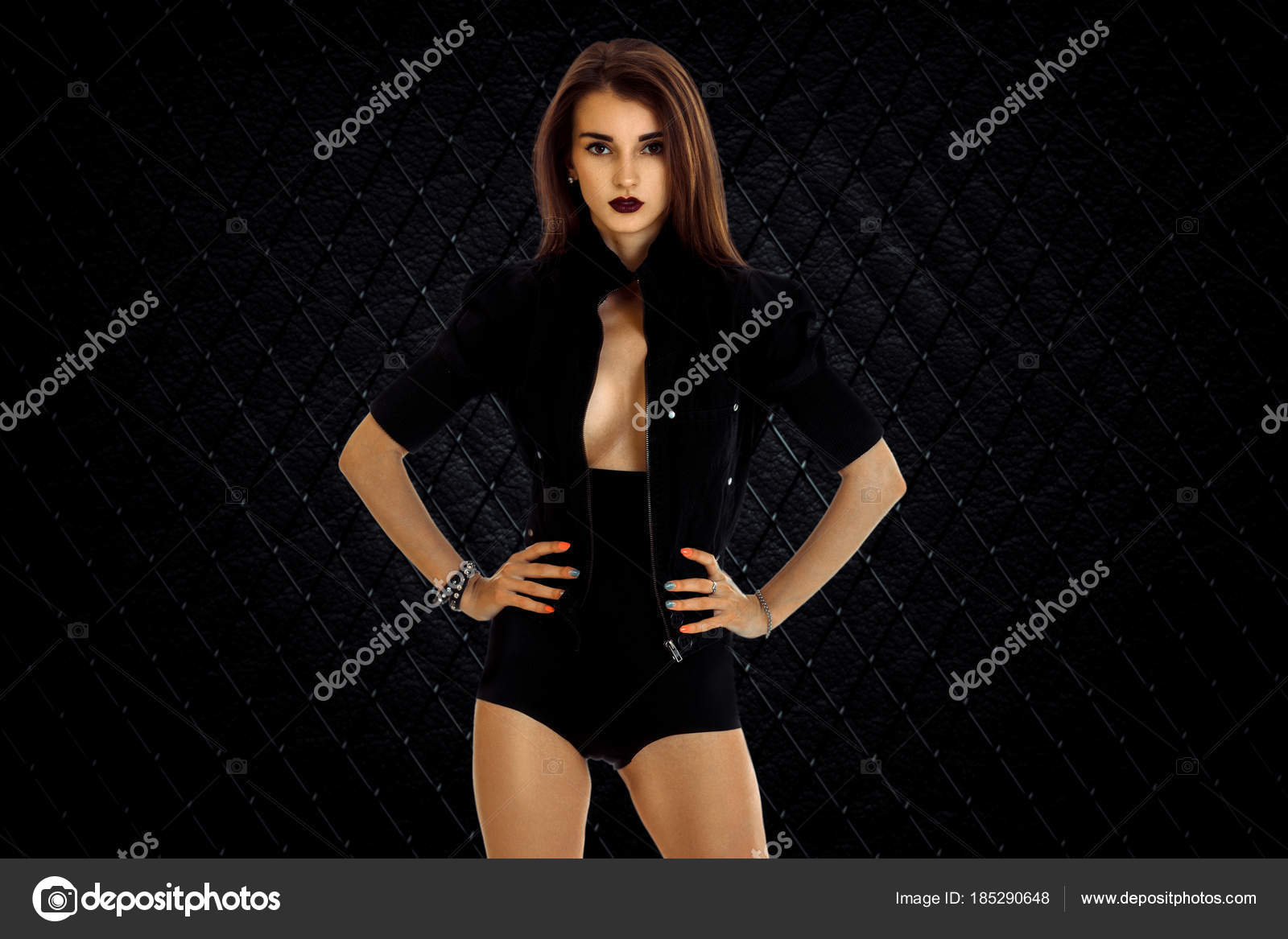 Beautiful Sexy Young Girl Pink Underwear Stock Photo