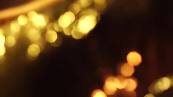 Gouden bokeh achtergrond — Stockvideo