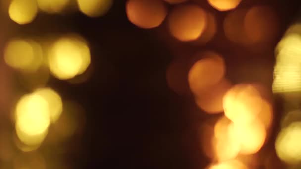 Golden bokeh background — Stock Video