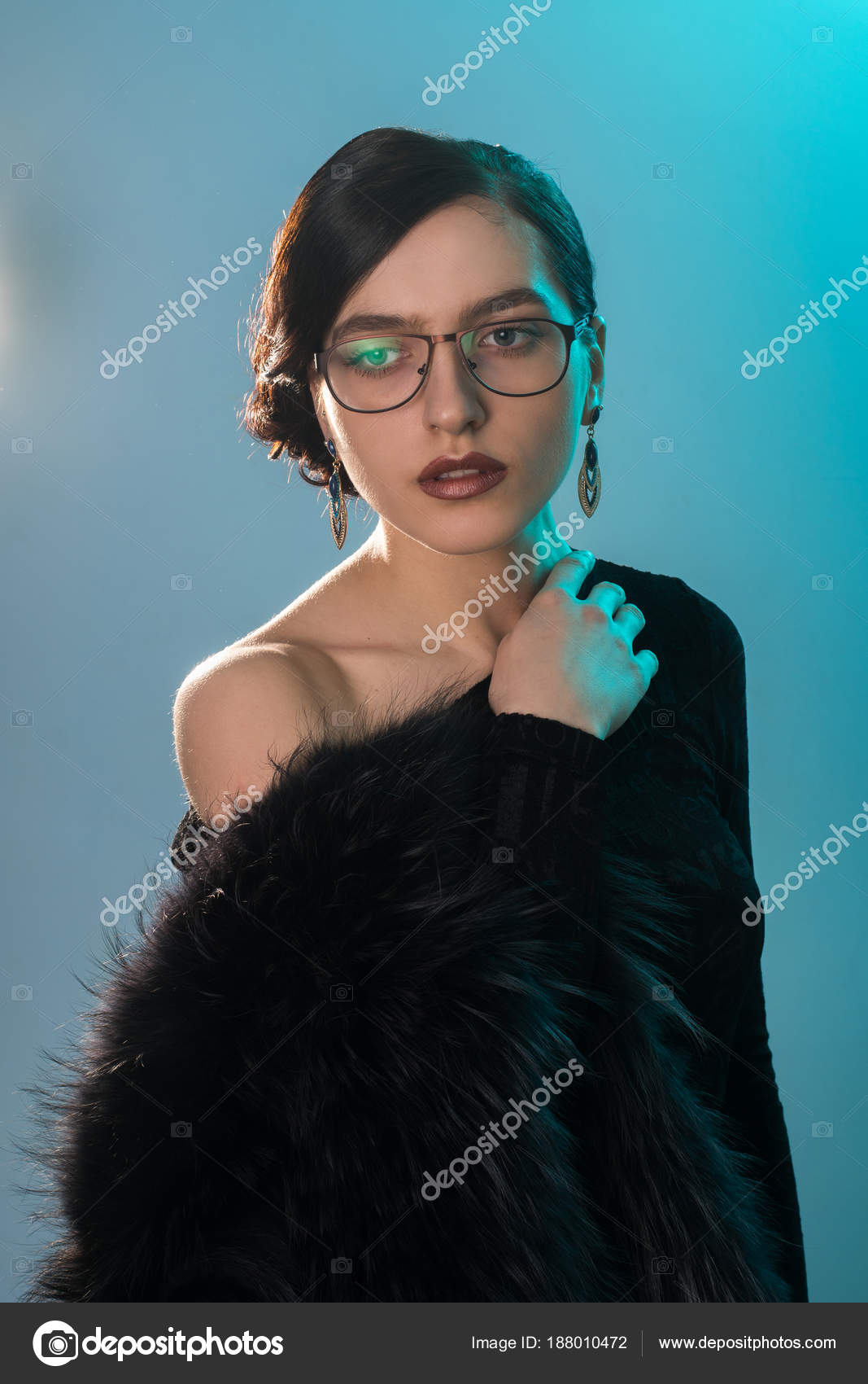Beauty Young Girl With Short Hair In Studio Stock Photo