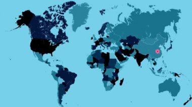 Virüsün Çin 'den tüm dünyaya yayılması.