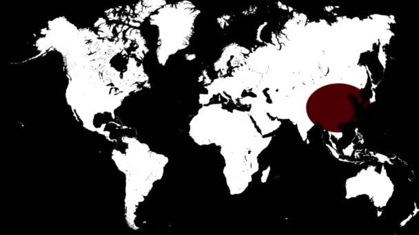 Распространение вируса из Китая по всему миру — стоковое видео